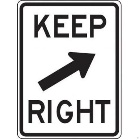 Accuform LANE GUIDANCE SIGN KEEP RIGHT MR47BHP MR47BHP